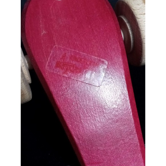 RARE Kinderkram Wooden Racecar Rubber Band Propelled Toy from Germany castle - Picture 2 of 5